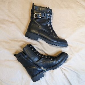 GUESS Black Booties Leather